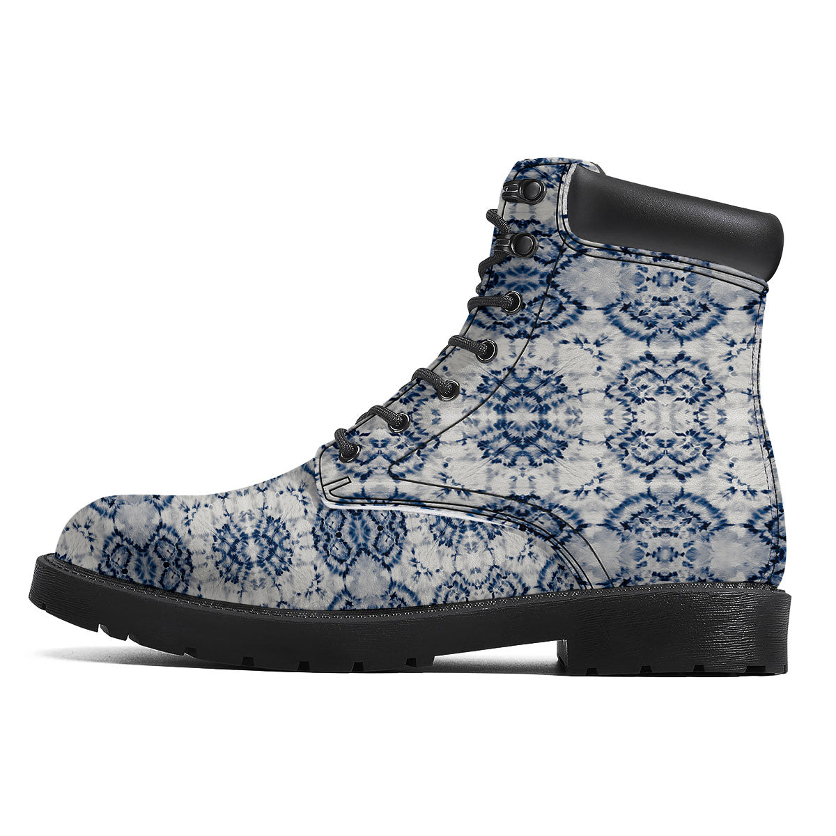 Shibori Watercolor Print Pattern Boots-grizzshop