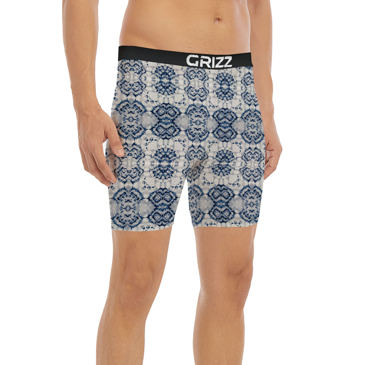 Shibori Watercolor Print Pattern Boxer Briefs-grizzshop