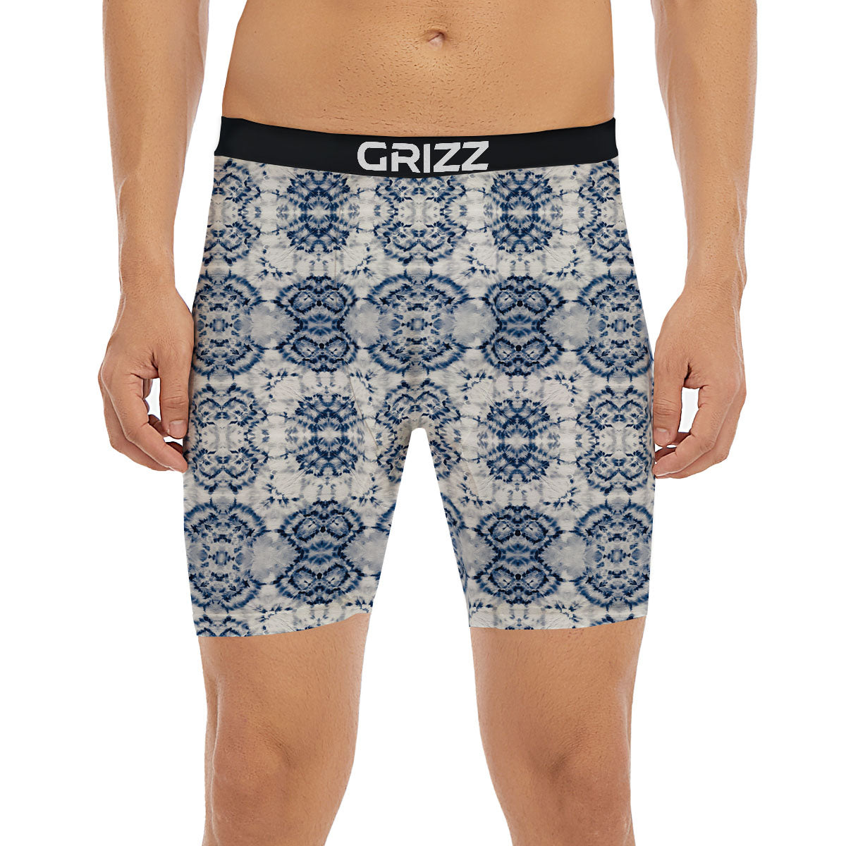 Shibori Watercolor Print Pattern Boxer Briefs-grizzshop