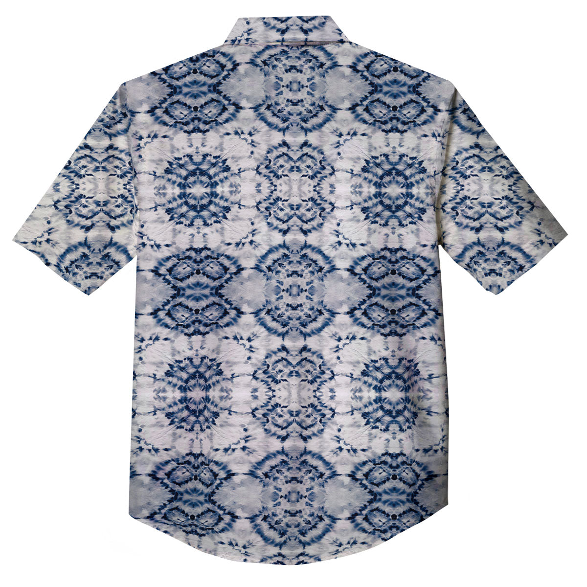 Shibori Watercolor Print Pattern Button Up Shirt-grizzshop