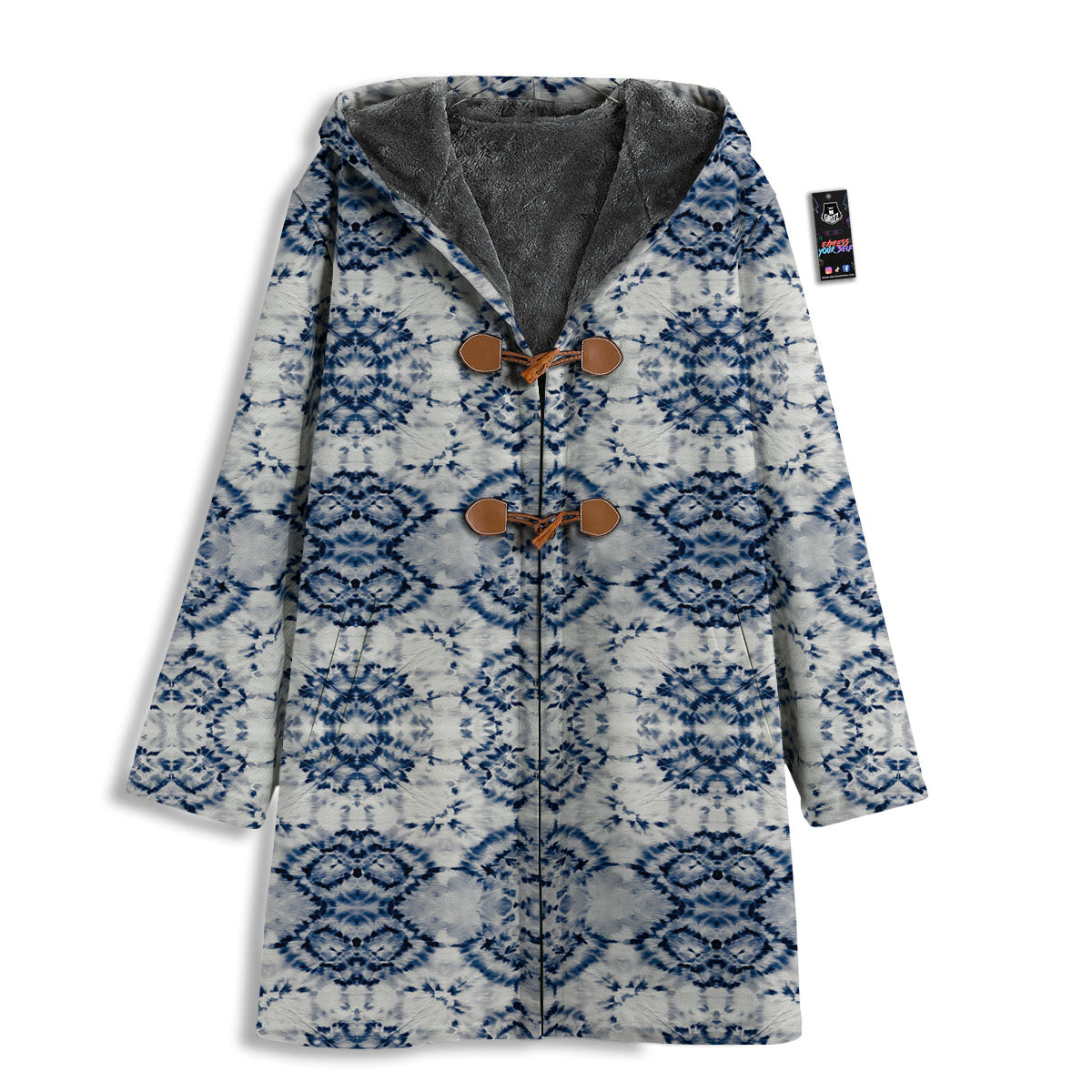 Shibori Watercolor Print Pattern Men's Windbreaker Jacket-grizzshop