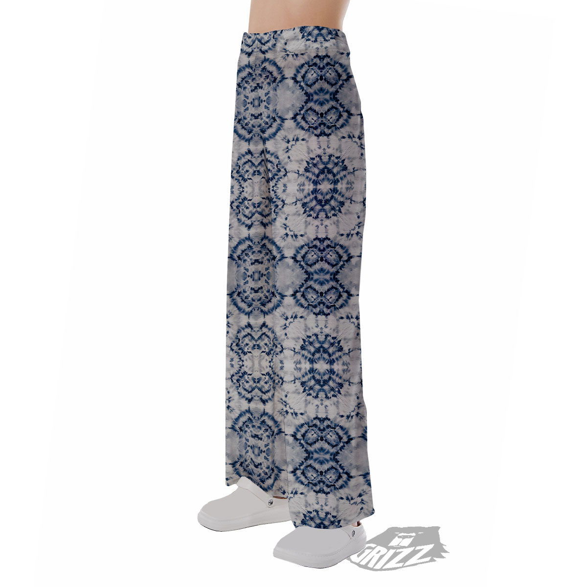 Shibori Watercolor Print Pattern Pajama Pants-grizzshop