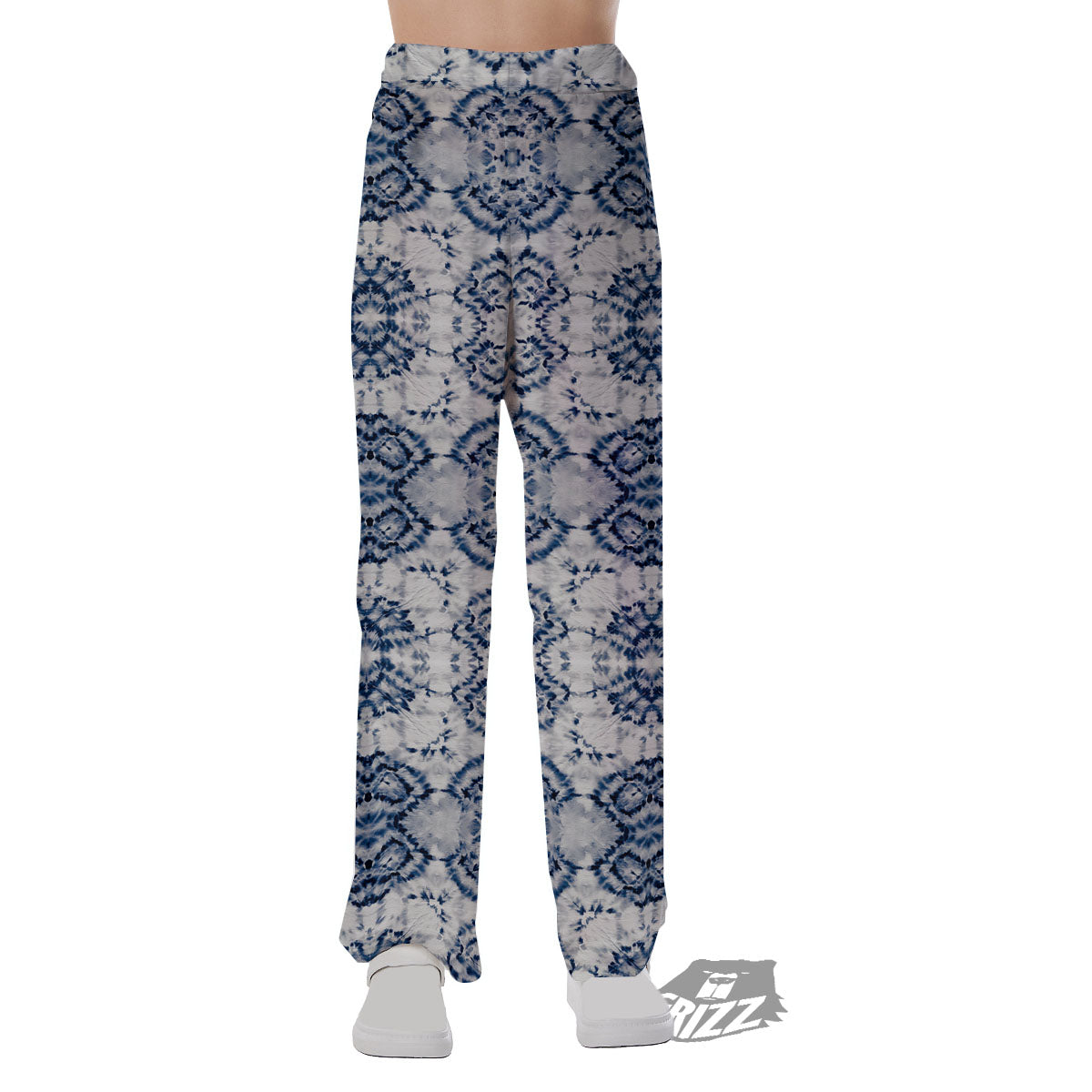 Shibori Watercolor Print Pattern Pajama Pants-grizzshop