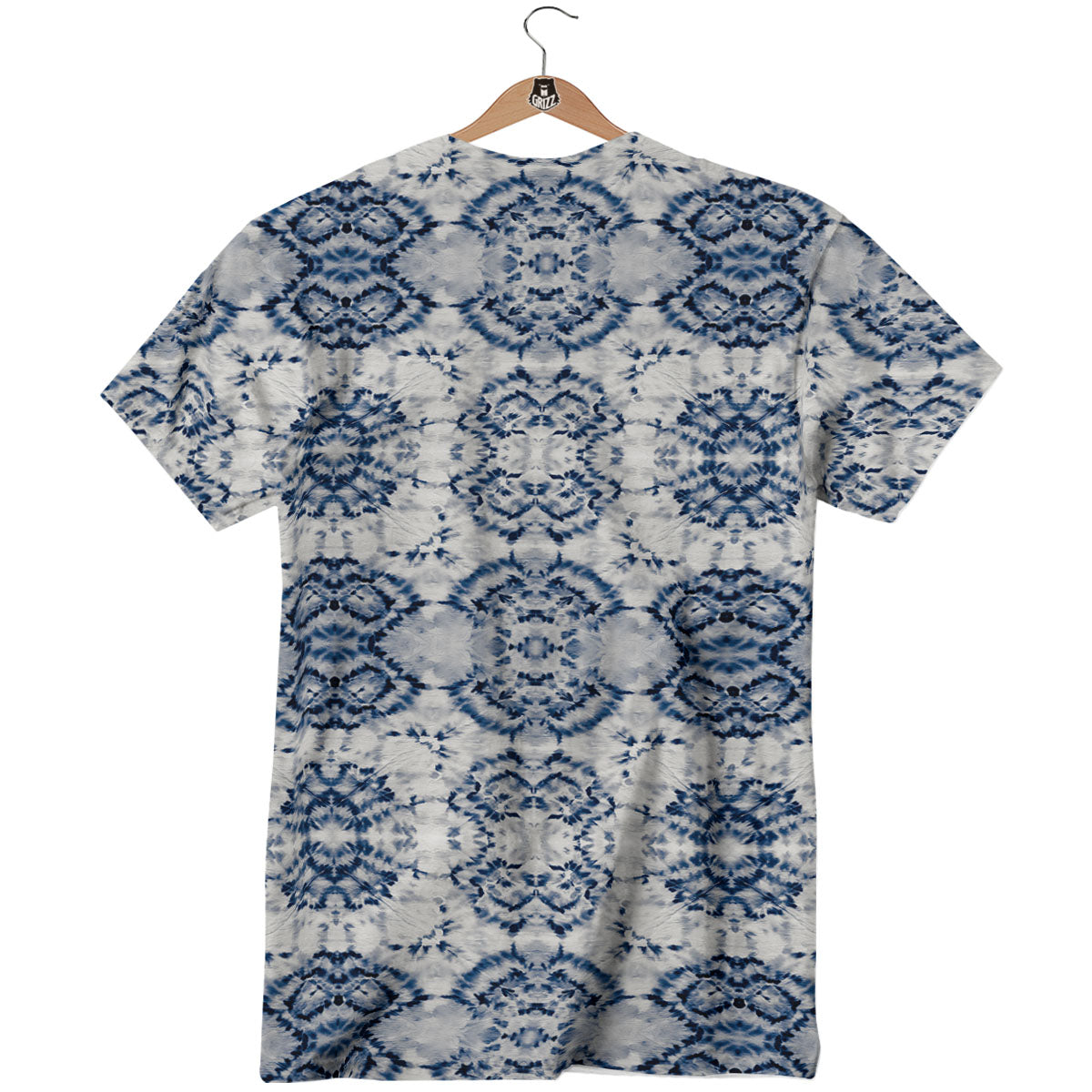 Shibori Watercolor Print Pattern T-Shirt-grizzshop