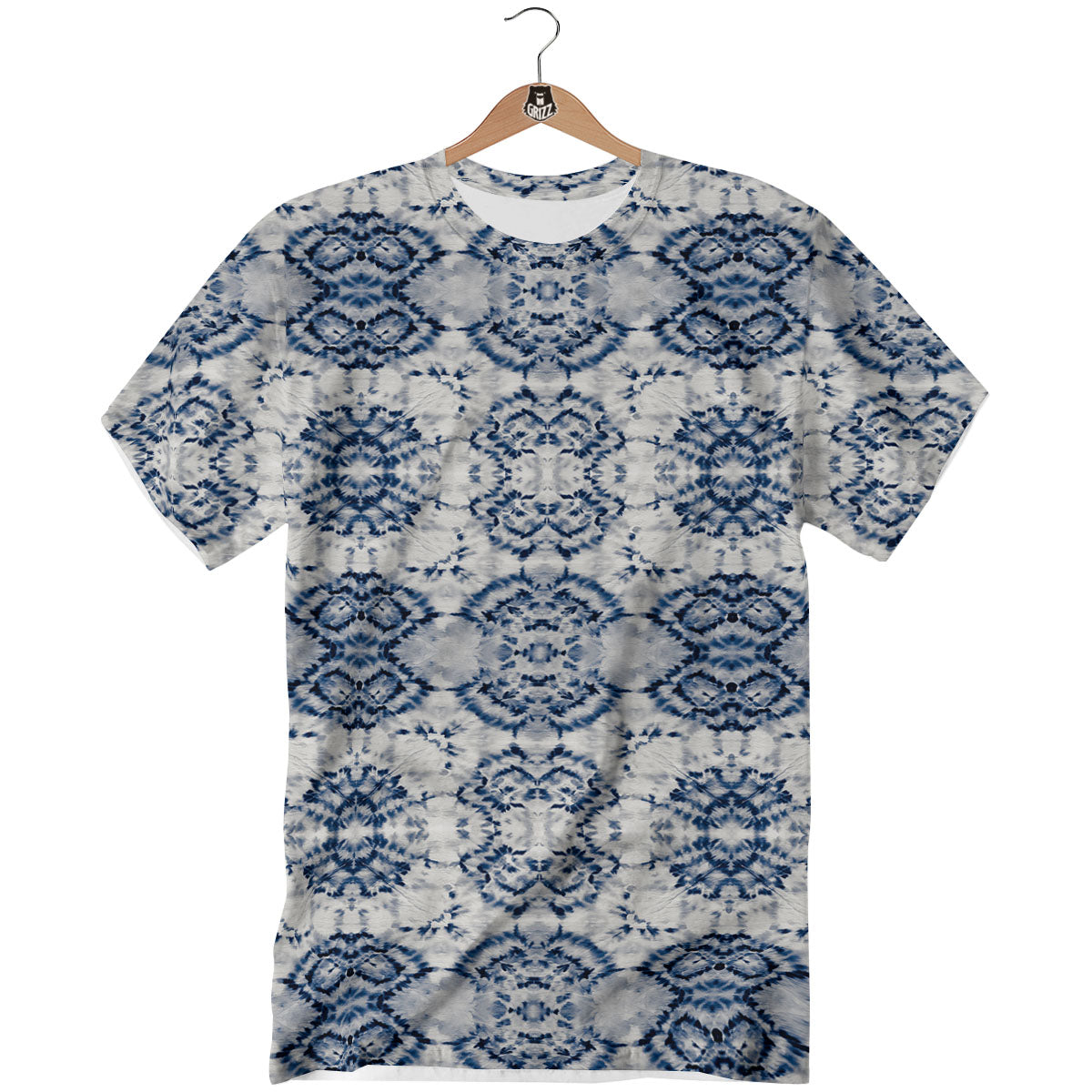 Shibori Watercolor Print Pattern T-Shirt-grizzshop