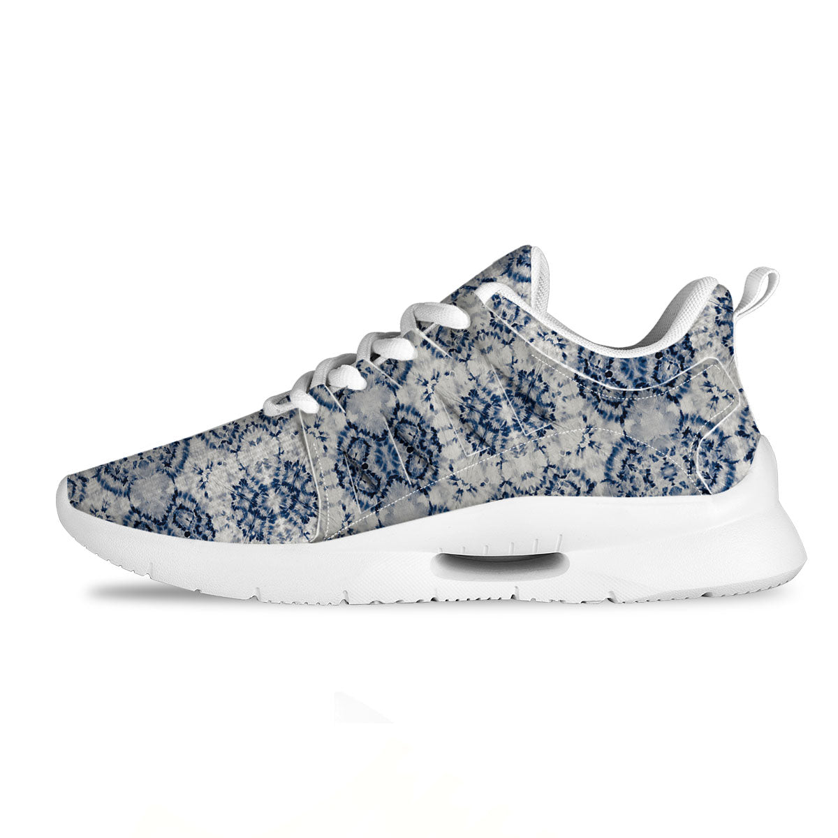 Shibori Watercolor Print Pattern Tennis Shoes-grizzshop