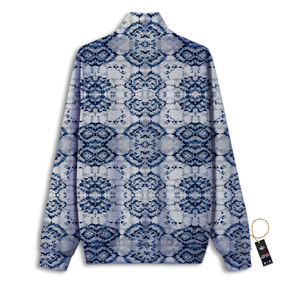 Shibori Watercolor Print Pattern Track Jacket-grizzshop