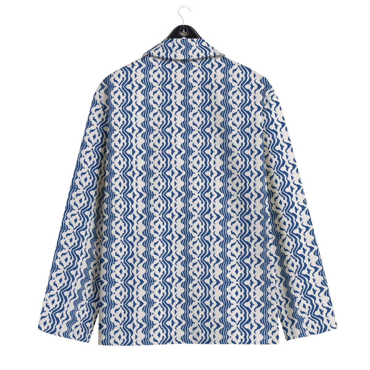 Shibori Wave Print Pattern Men's Sport Coat-grizzshop