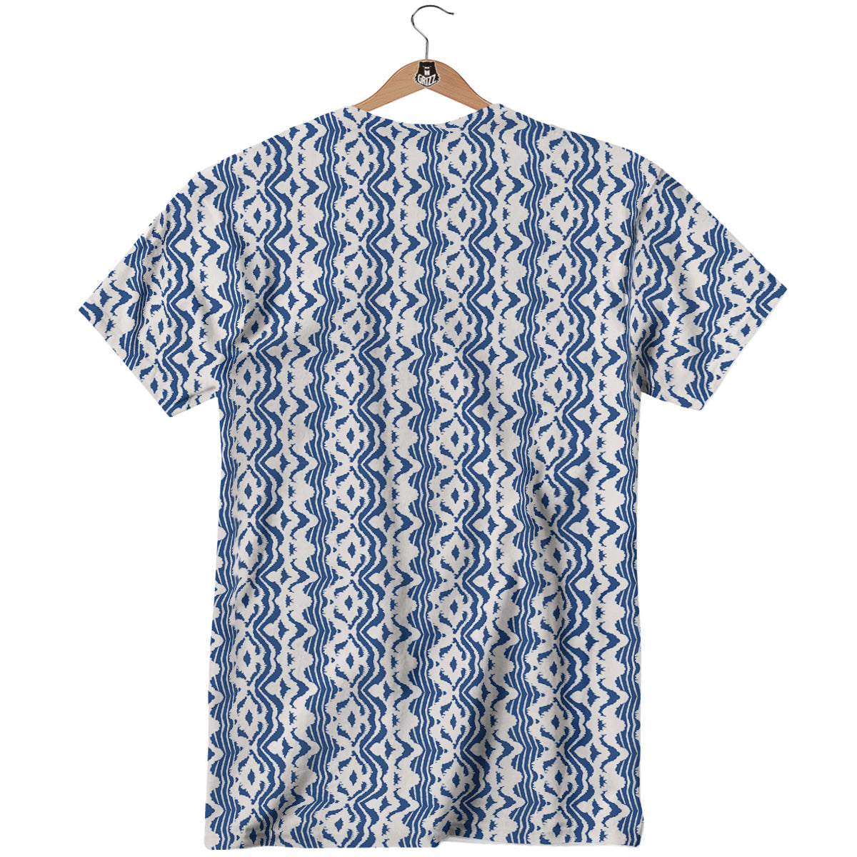 Shibori Wave Print Pattern T-Shirt-grizzshop