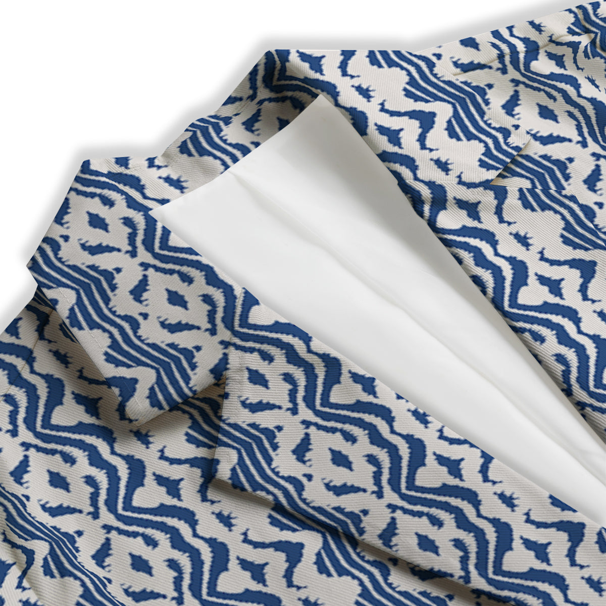 Shibori Wave Print Pattern Women's Blazer-grizzshop