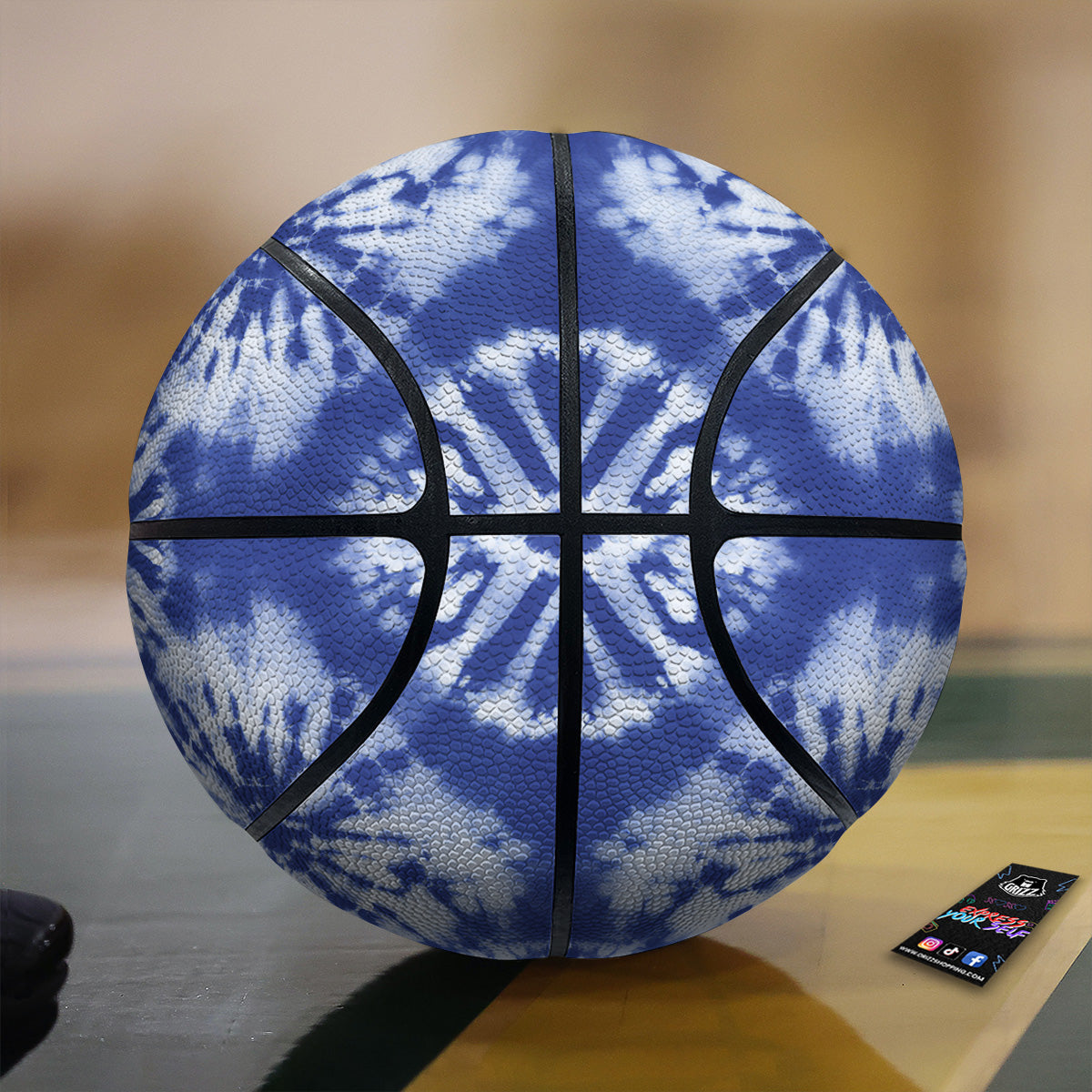 Shibori Blue Print Basketball