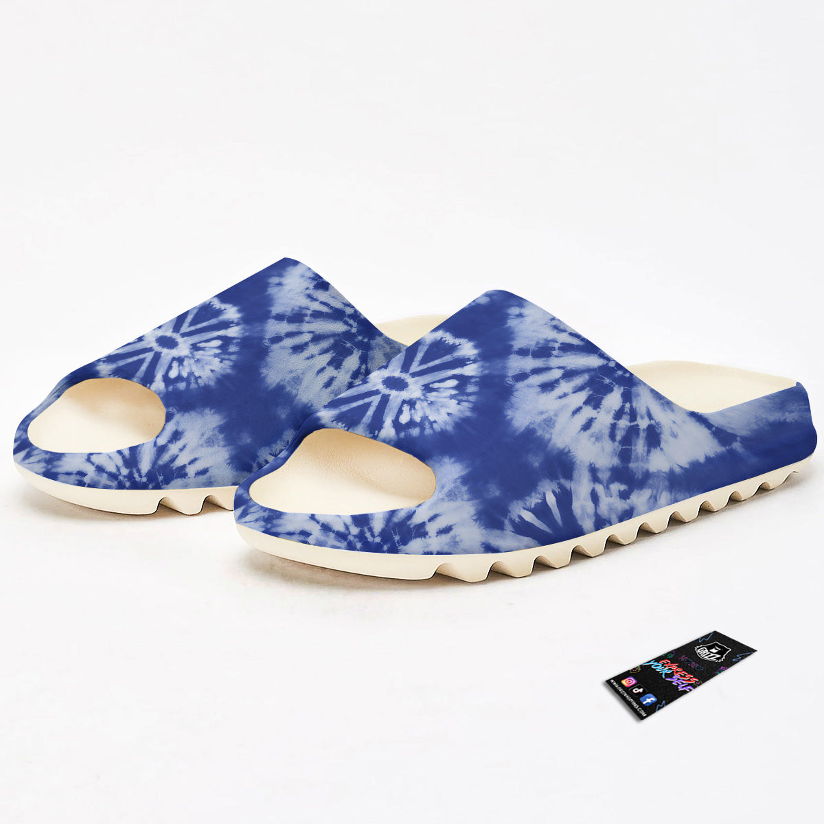 Shibori Blue Print Sandals-grizzshop