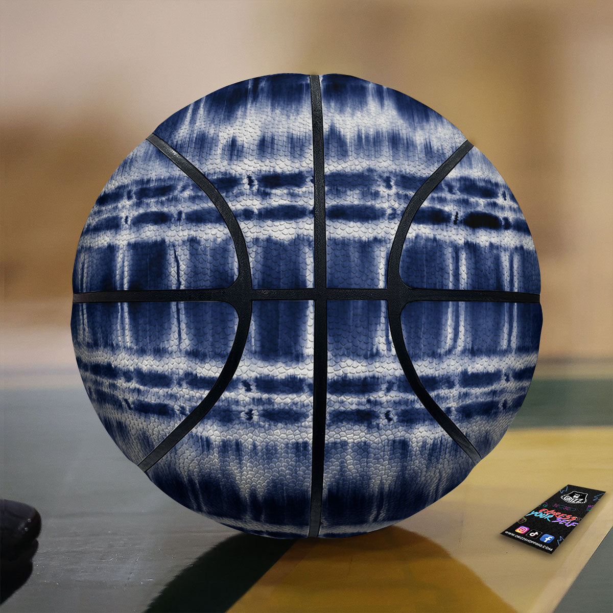 Shibori Indigo Dye Print Basketball
