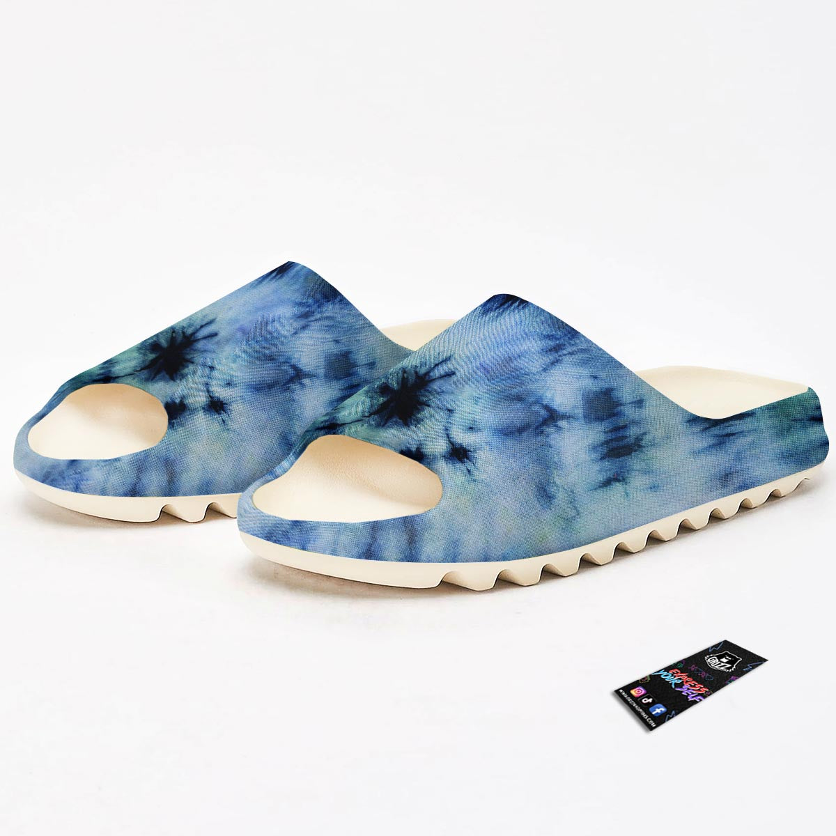 Shibori Tie Dye Print Sandals-grizzshop
