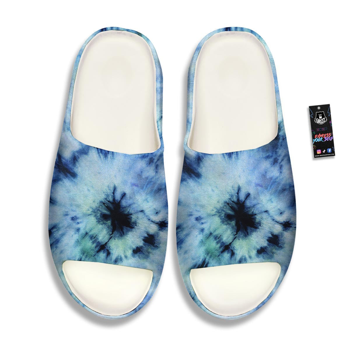 Shibori Tie Dye Print Sandals-grizzshop