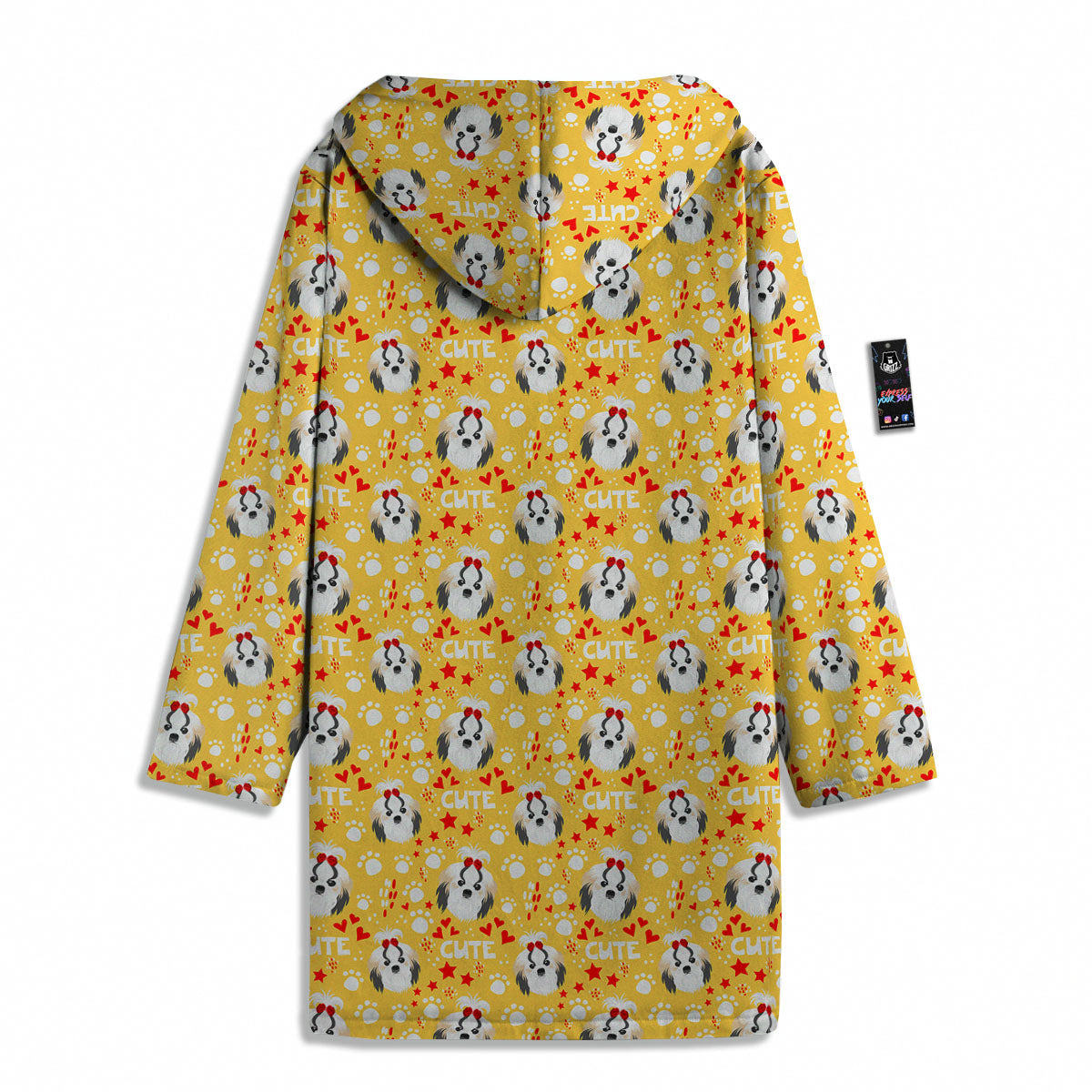 Shih Tzu Cartoon Print Pattern Men's Windbreaker Jacket-grizzshop