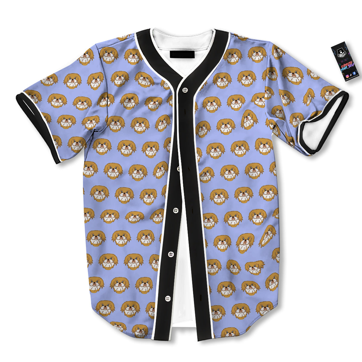 Shih Tzu Cute Print Pattern Baseball Jersey-grizzshop
