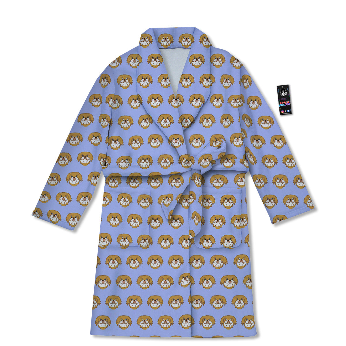 Shih Tzu Cute Print Pattern Bathrobe-grizzshop