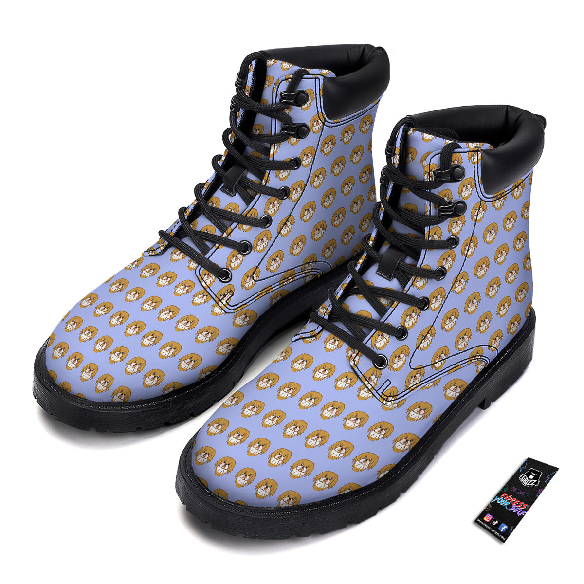 Shih Tzu Cute Print Pattern Boots-grizzshop