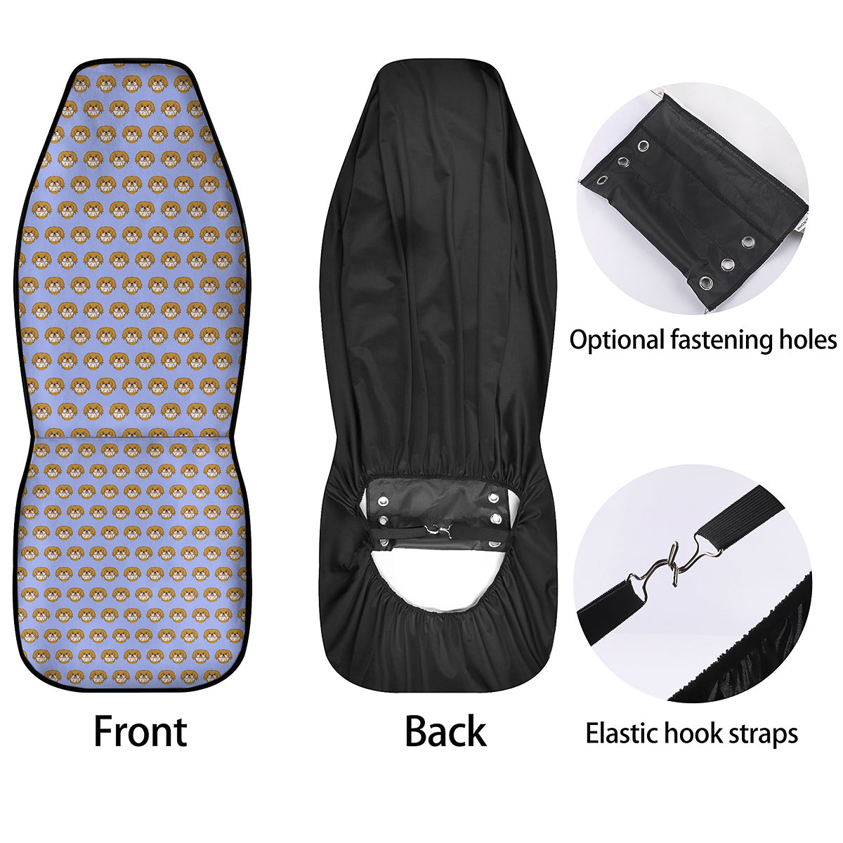 Shih Tzu Cute Print Pattern Car Seat Covers-grizzshop