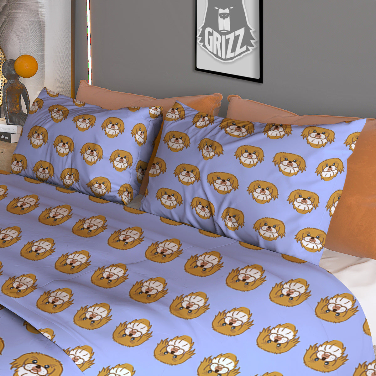 Shih Tzu Cute Print Pattern Duvet Cover Bedding Set