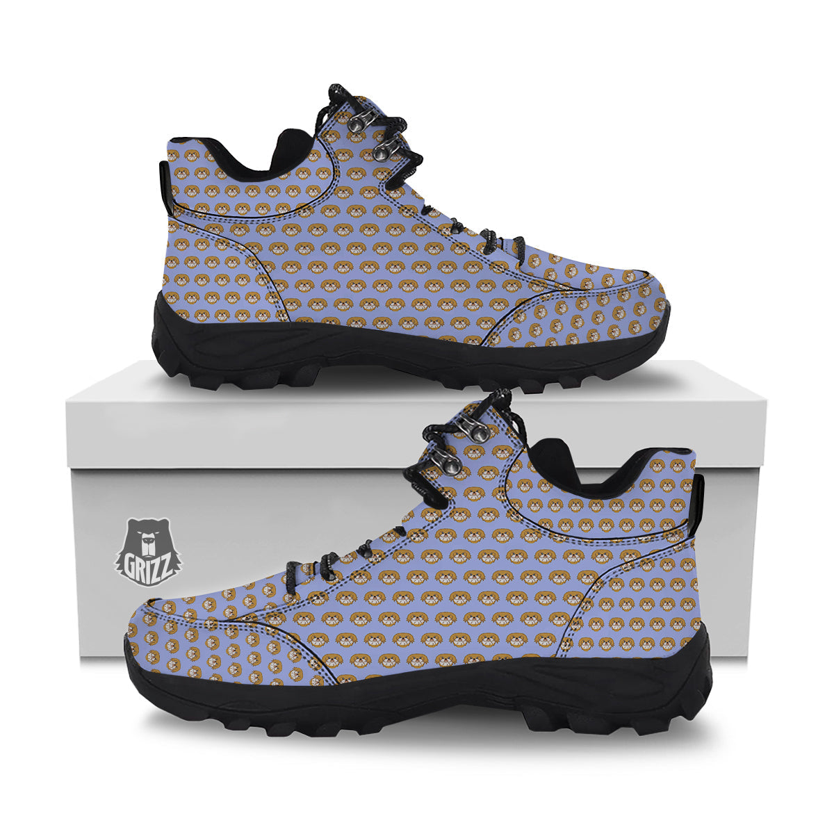 Shih Tzu Cute Print Pattern Hiking Shoes-grizzshop