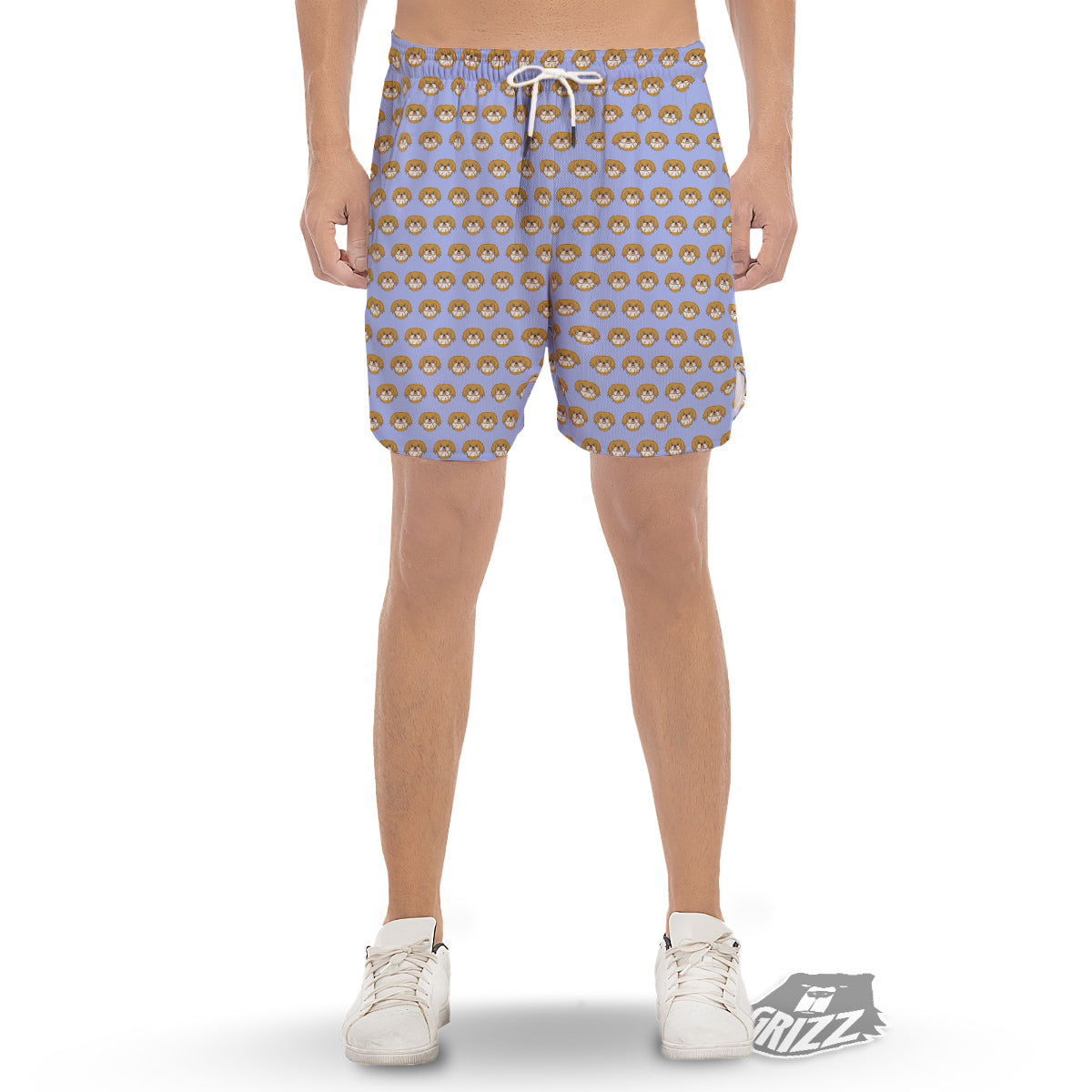 Shih Tzu Cute Print Pattern Men's Gym Shorts-grizzshop