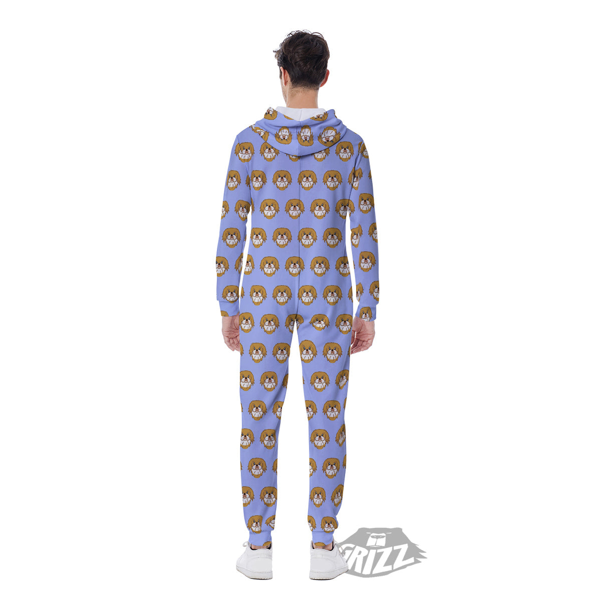 Shih Tzu Cute Print Pattern Men's Jumpsuit-grizzshop