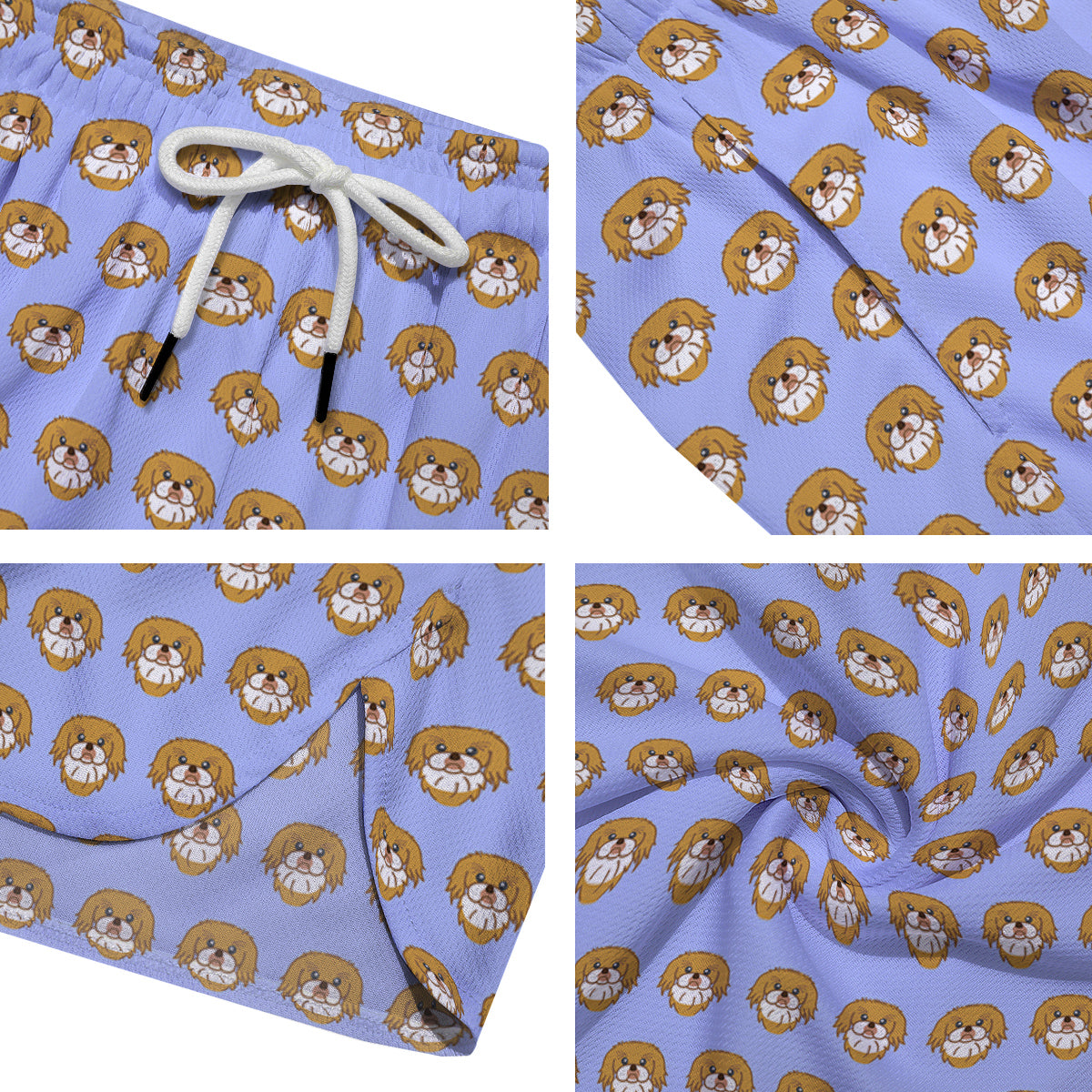 Shih Tzu Cute Print Pattern Men's Running Shorts-grizzshop