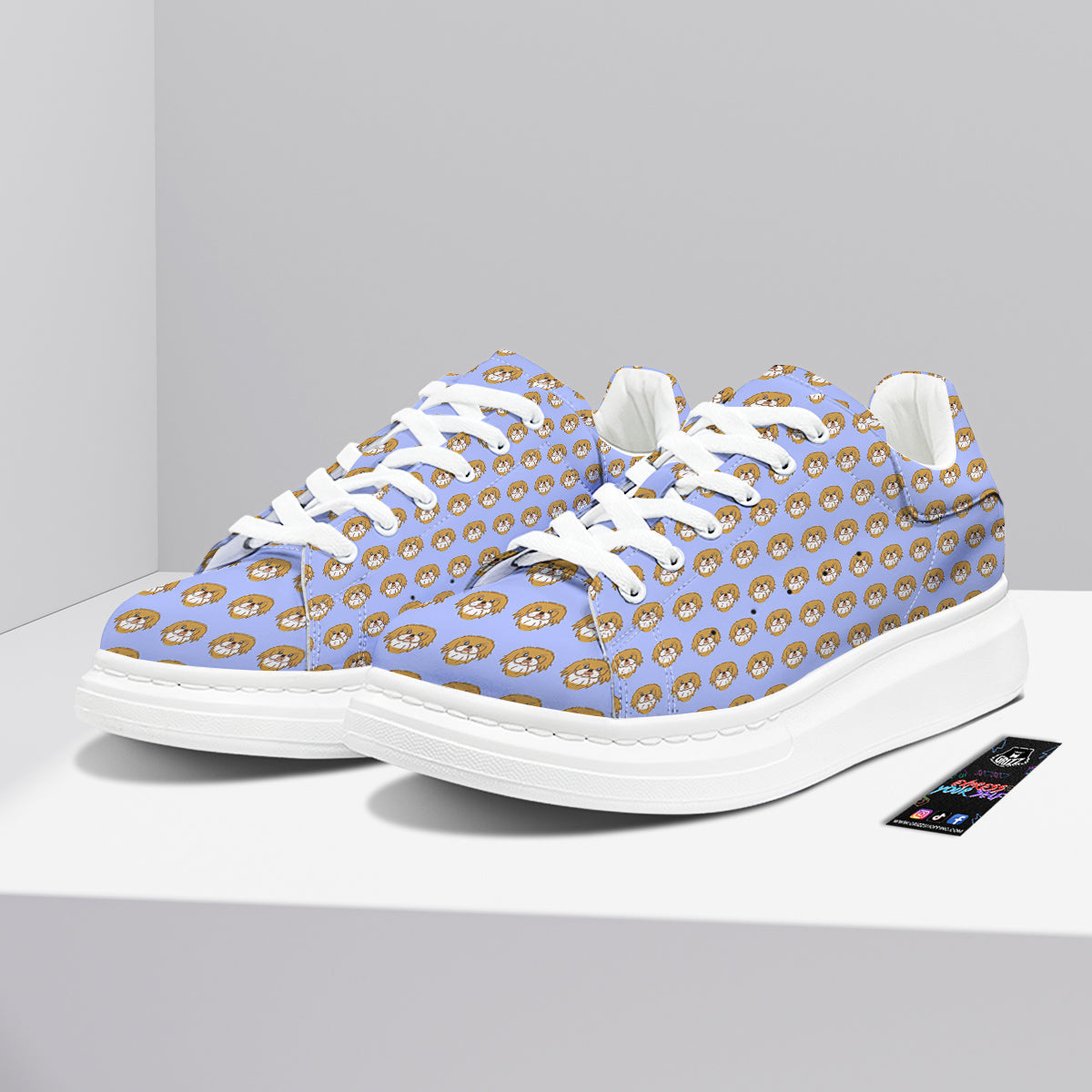 Shih Tzu Cute Print Pattern Platform Shoes-grizzshop