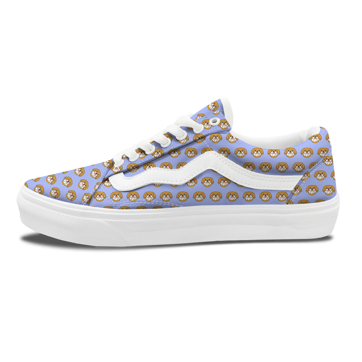 Shih Tzu Cute Print Pattern Skate Shoes-grizzshop