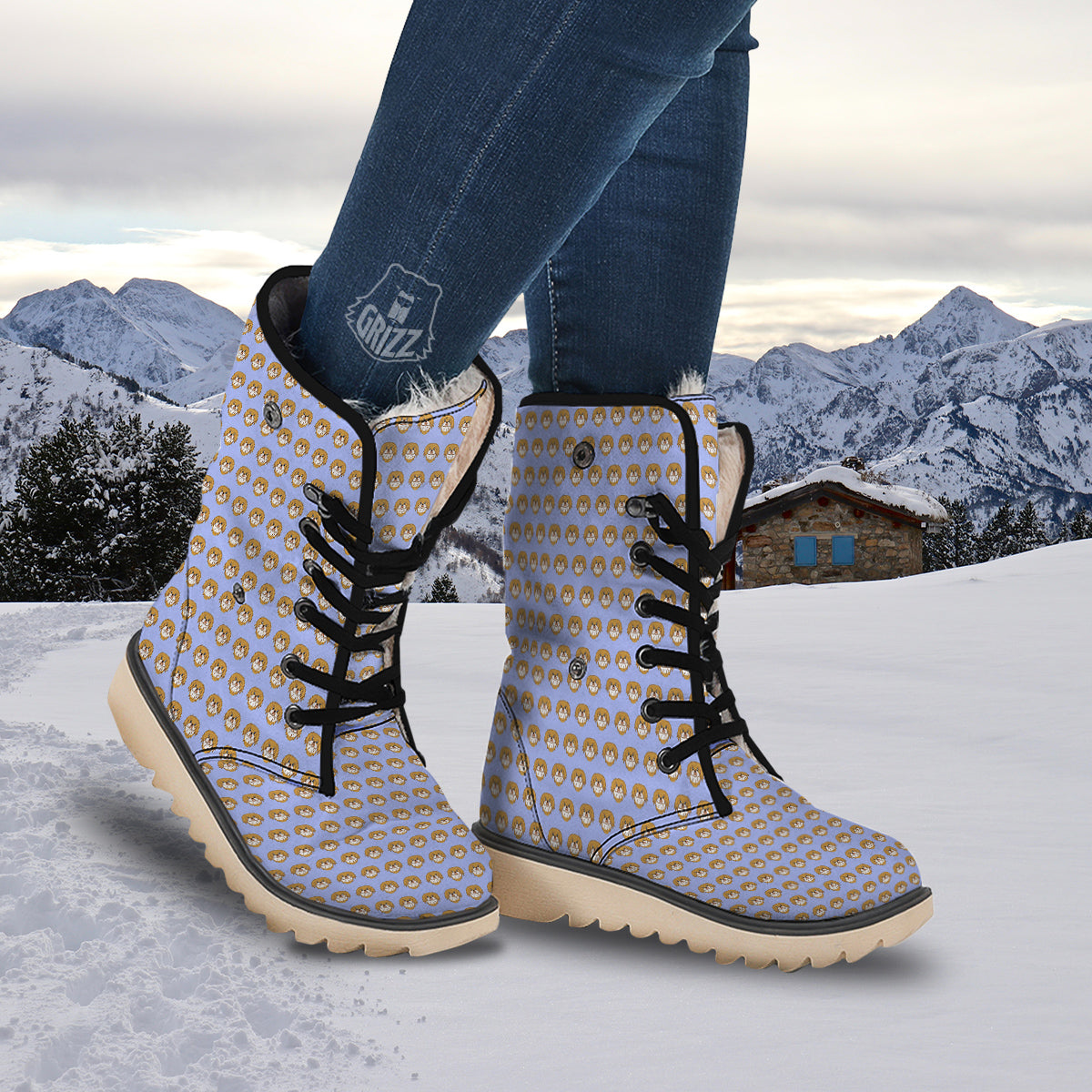 Shih Tzu Cute Print Pattern Snow Boots-grizzshop