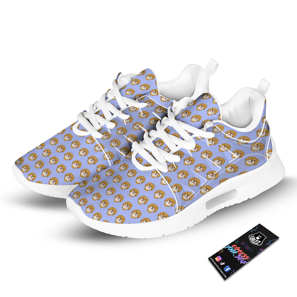 Shih Tzu Cute Print Pattern Tennis Shoes-grizzshop