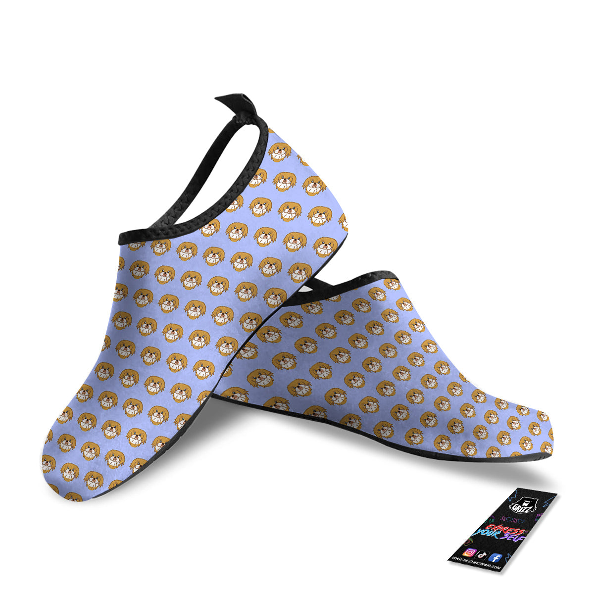 Shih Tzu Cute Print Pattern Water Shoes-grizzshop
