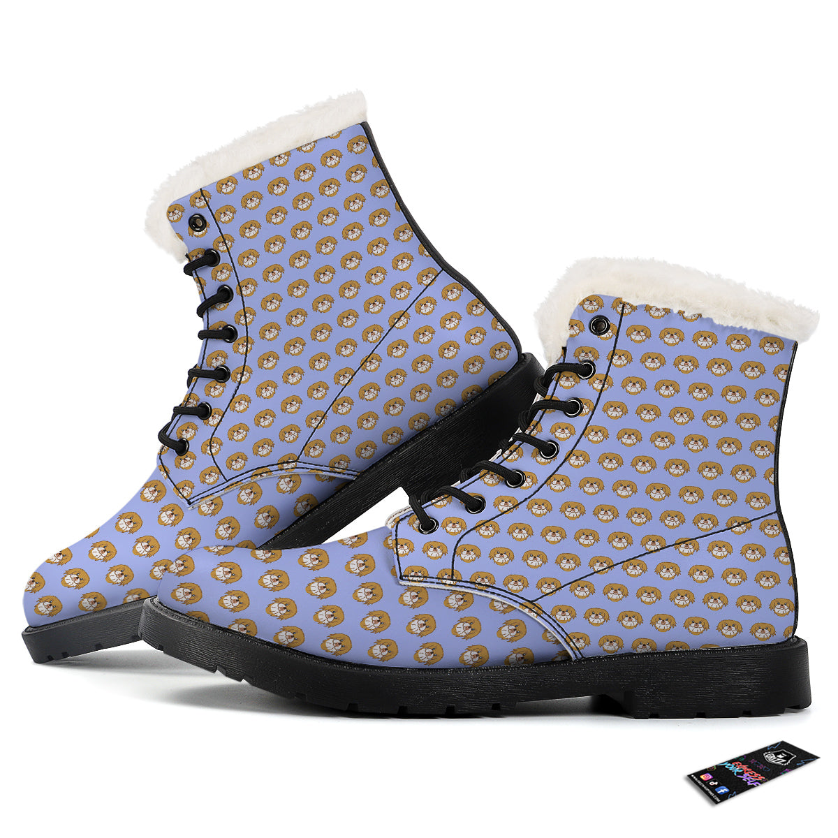 Shih Tzu Cute Print Pattern Winter Boots-grizzshop