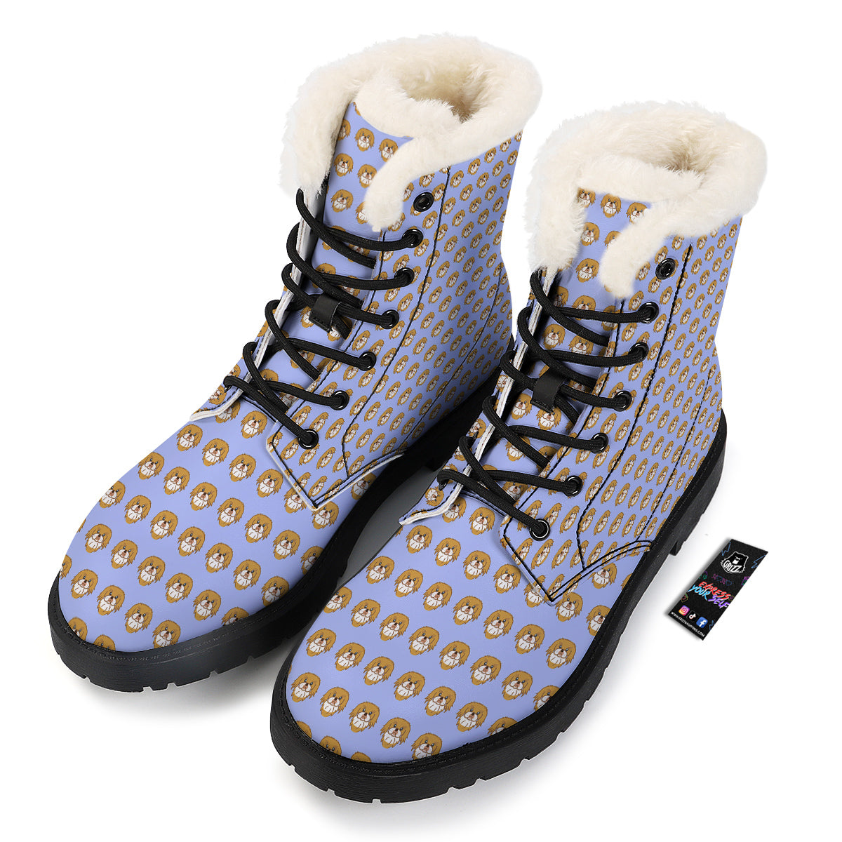 Shih Tzu Cute Print Pattern Winter Boots-grizzshop