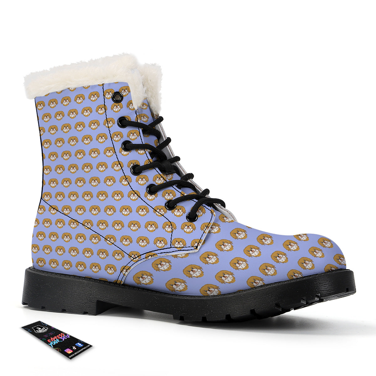 Shih Tzu Cute Print Pattern Winter Boots-grizzshop