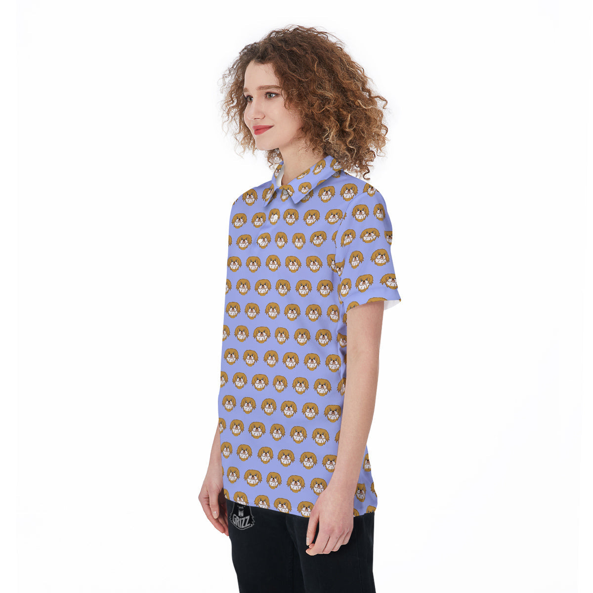 Shih Tzu Cute Print Pattern Women's Golf Shirts-grizzshop