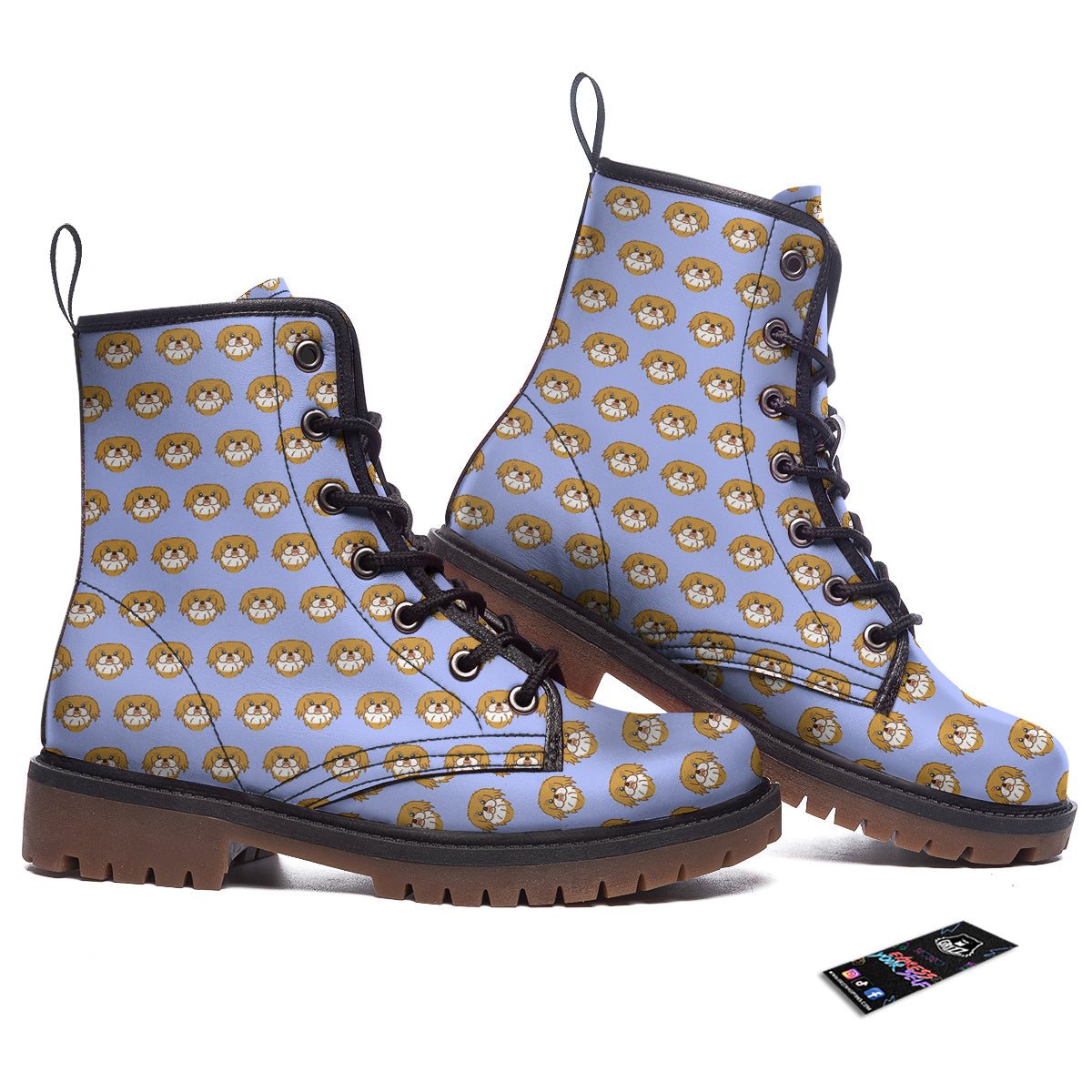 Shih Tzu Cute Print Pattern Work Boots-grizzshop