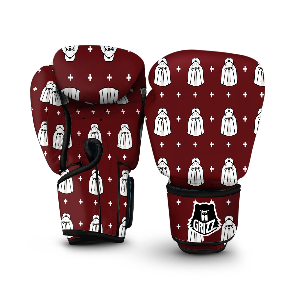 Shih Tzu Dog Pattern Print Boxing Gloves-grizzshop