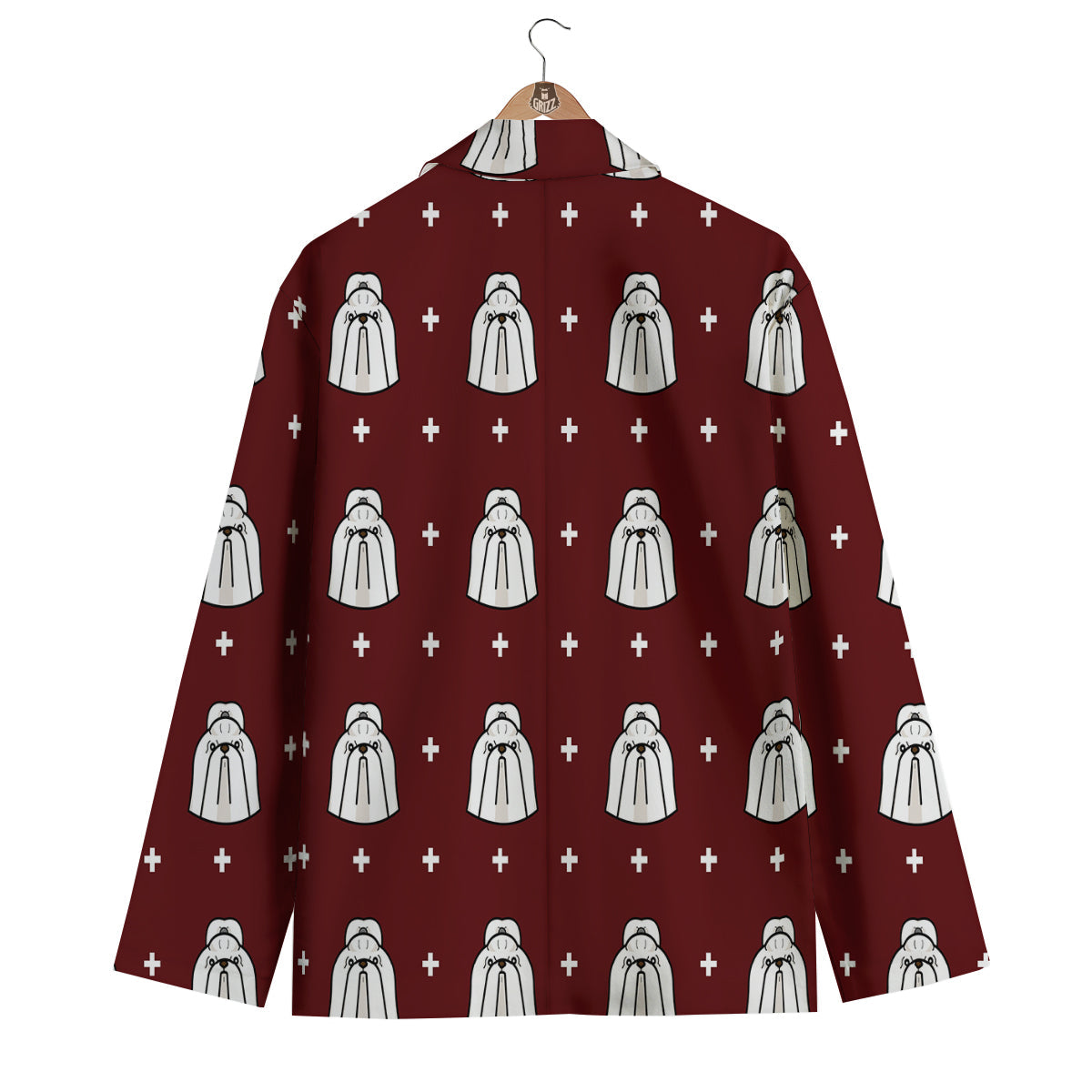 Shih Tzu Dog Pattern Print Men's Blazer-grizzshop