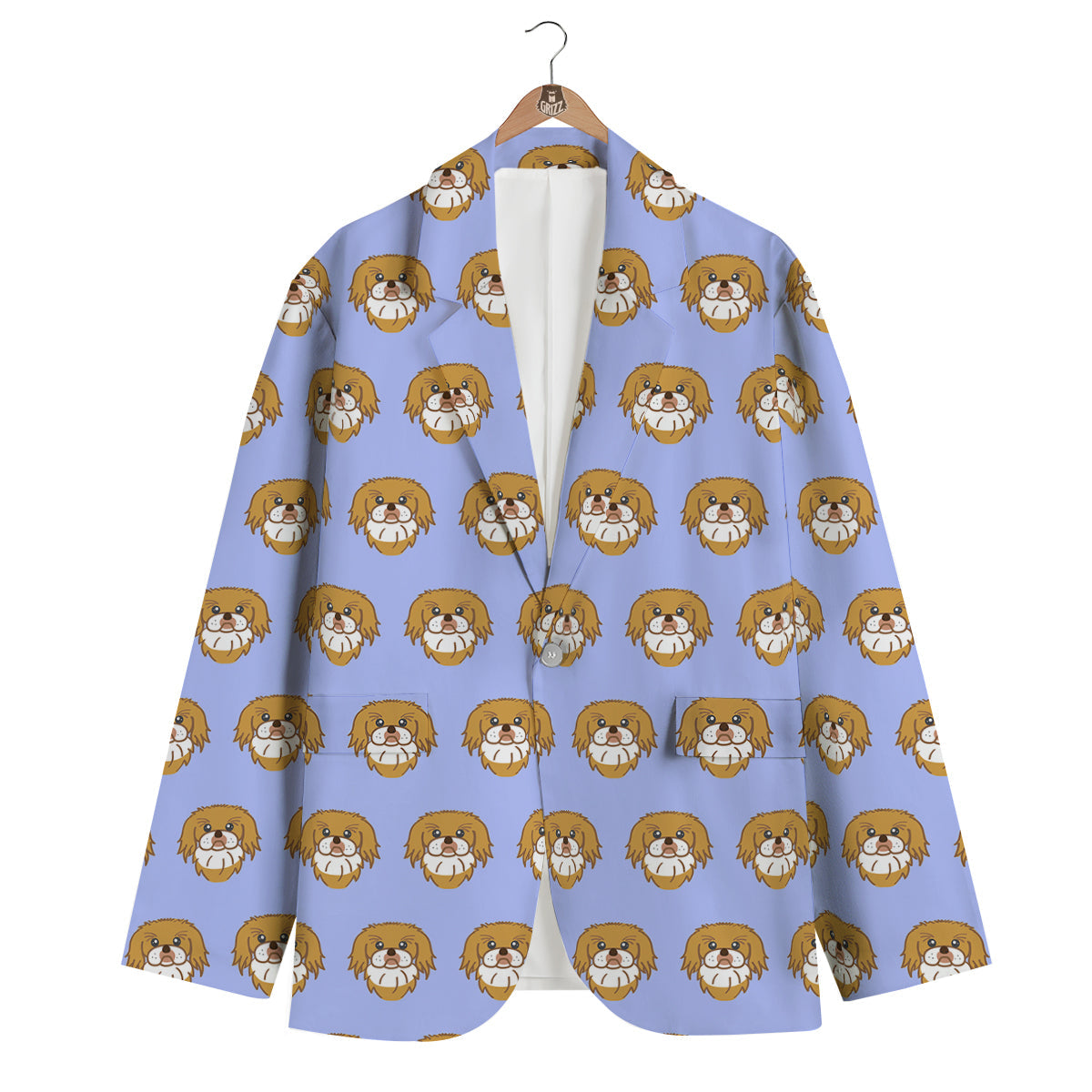 Shih Tzu Dog Print Pattern Men's Blazer-grizzshop