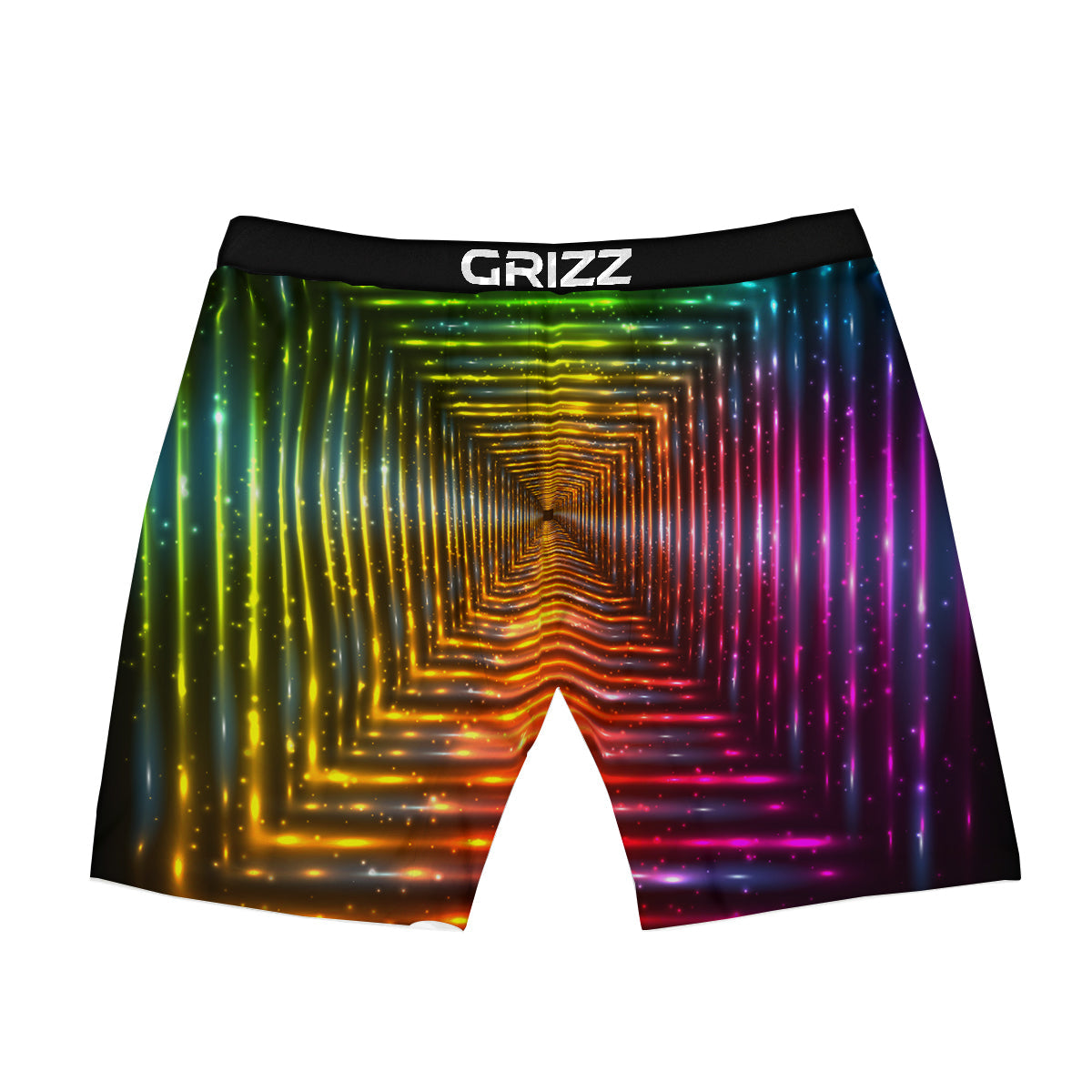 Shining Lights Rainbow Colors Neon Print Boxer Briefs-grizzshop