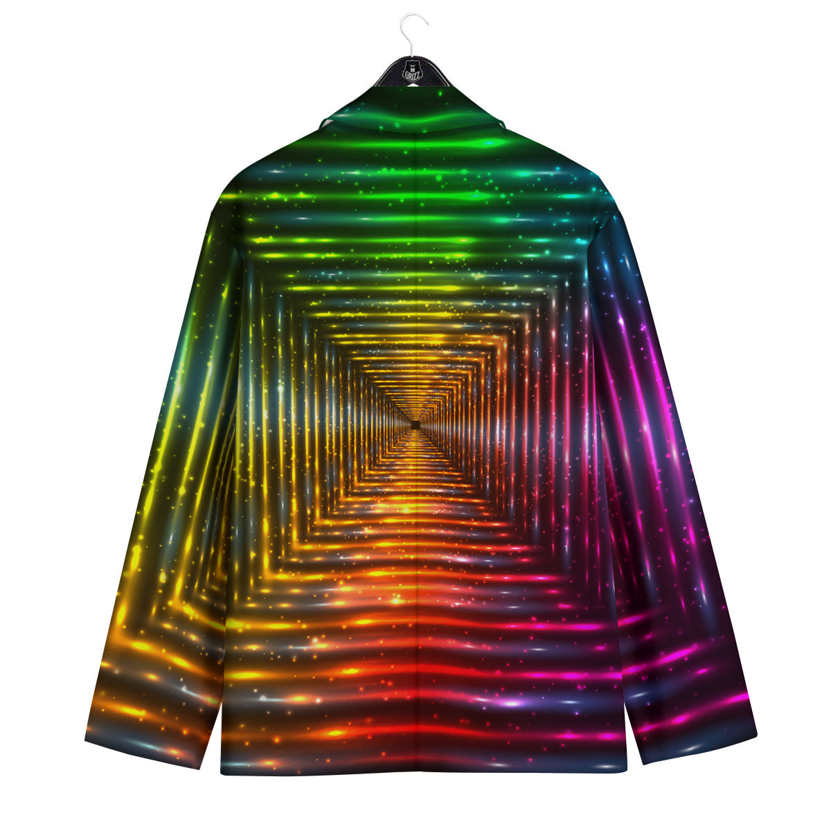 Shining Lights Rainbow Colors Neon Print Men's Sport Coat-grizzshop