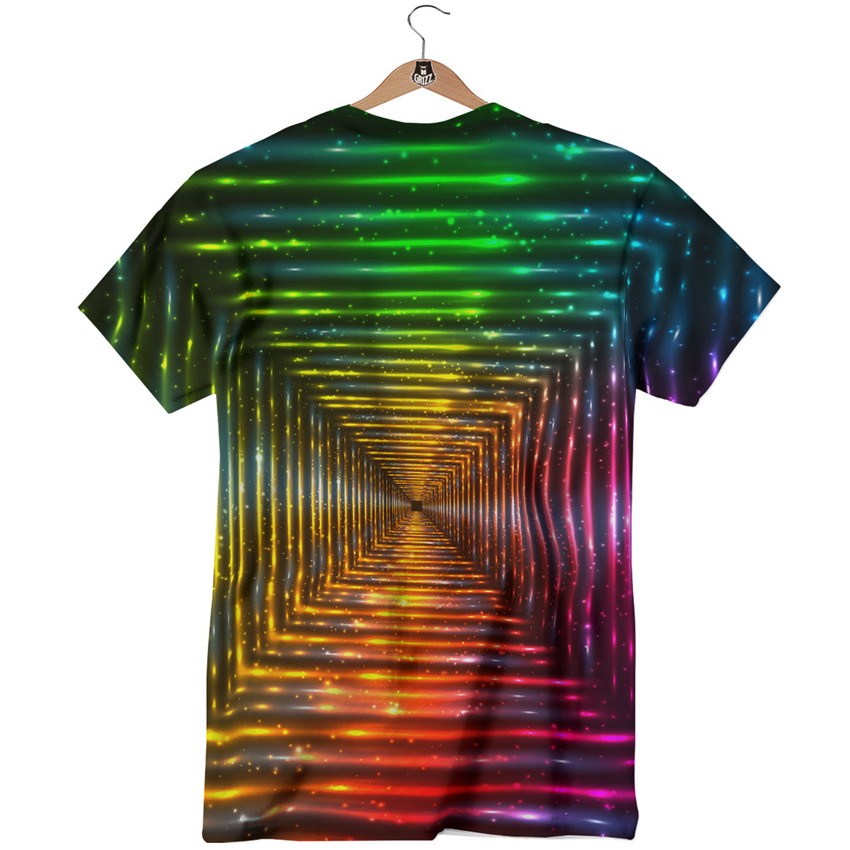 Shining Lights Rainbow Colors Neon Print T-Shirt-grizzshop