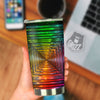 Shining Lights Rainbow Colors Neon Print Tumbler-grizzshop