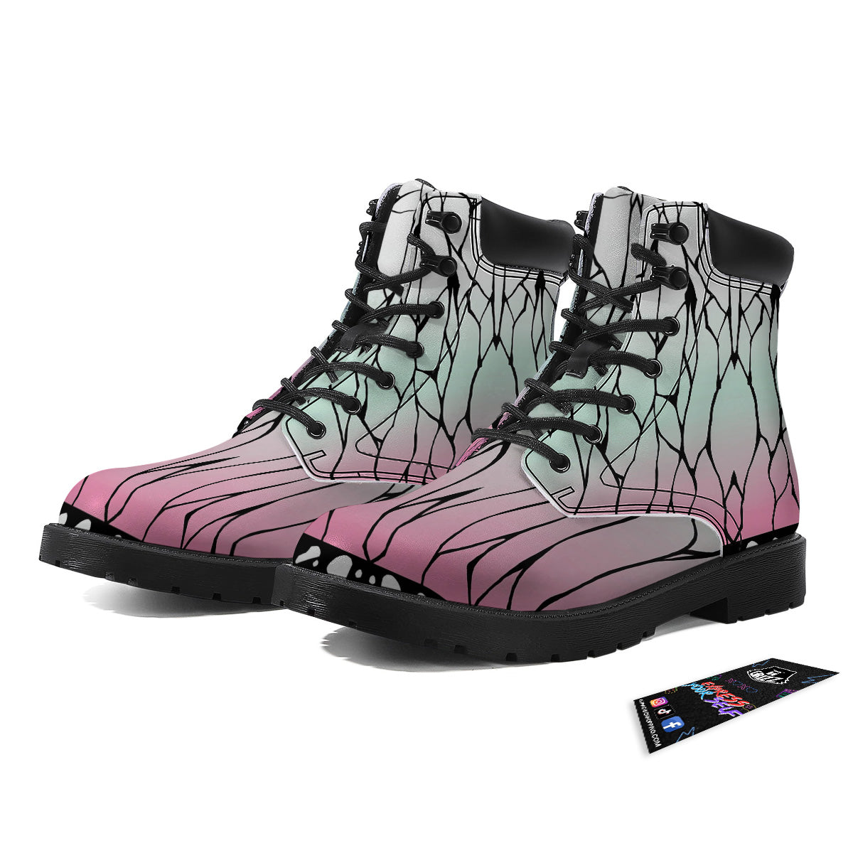 Shinobu Print Pattern Boots-grizzshop