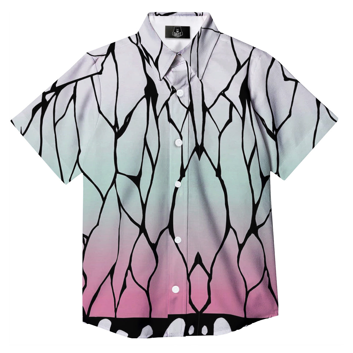 Shinobu Print Pattern Button Up Shirt-grizzshop