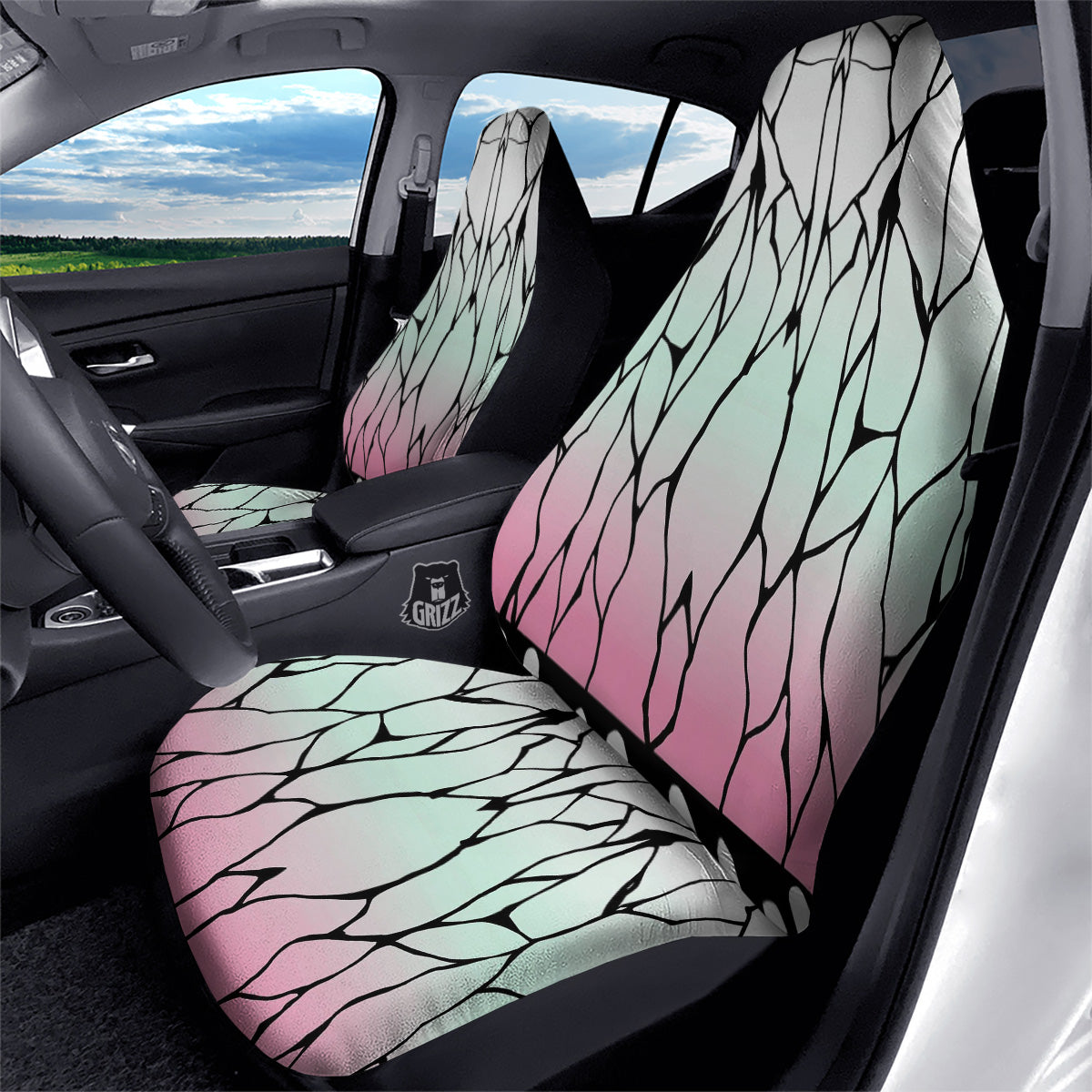 Shinobu Print Pattern Car Seat Covers-grizzshop