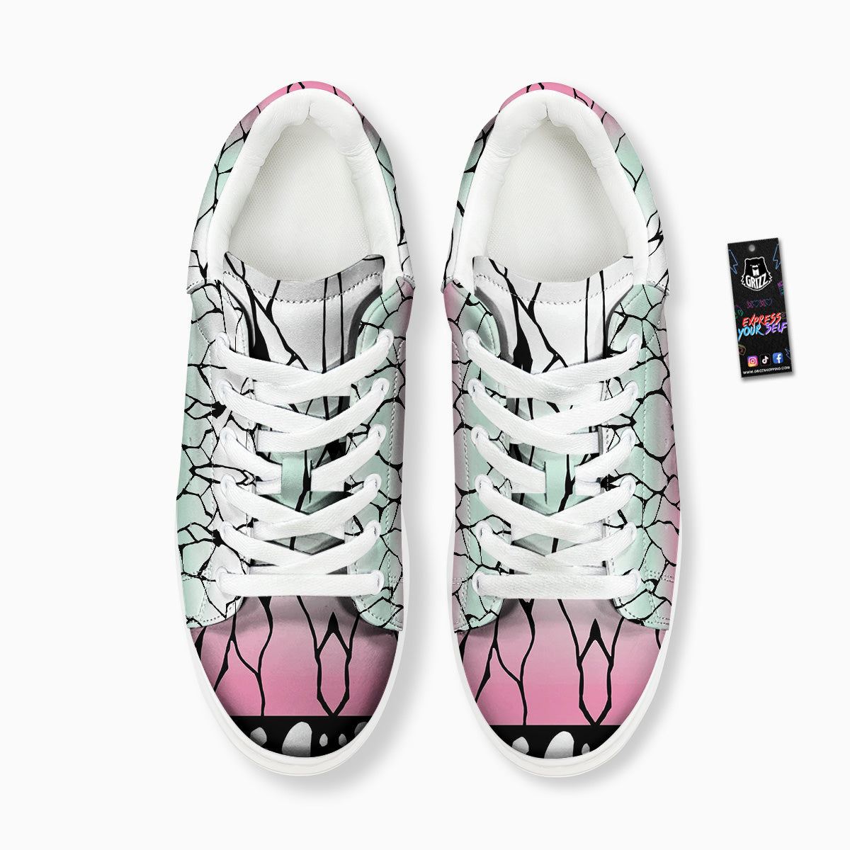 Shinobu Print Pattern Platform Shoes-grizzshop